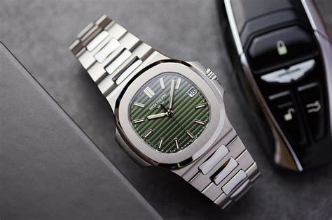 patek philippe nautilus 5711 olive green price|Patek Philippe Nautilus platinum 5711.